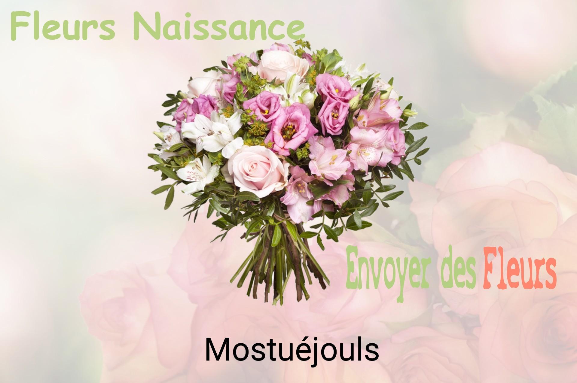 Bouquet de fleurs de naissance livré à Mostuéjouls